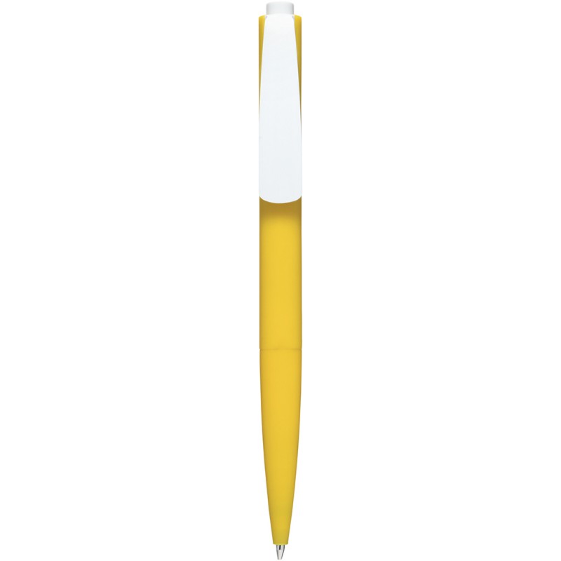Penna a sfera in plastica gialla personalizzata B11219G