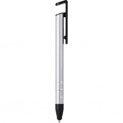 Penna a sfera con touch screen in metallo e plastica grigia personalizzata B11225GR Penna a sfera con touch screen in metallo e plastica grigia personalizzata B11225GR