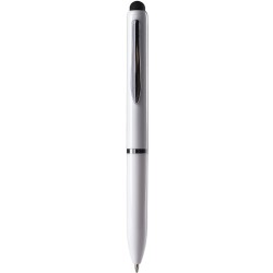 Penna a sfera con touch screen in plastica bianca personalizzata B11230B