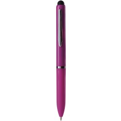 Penna a sfera con touch screen in plastica fucsia personalizzata B11230FU
