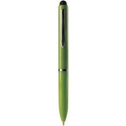 Penna a sfera con touch screen in plastica verde acido personalizzata B11230VA