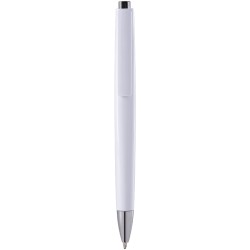 Penna a sfera in plastica bianca personalizzata B11233B