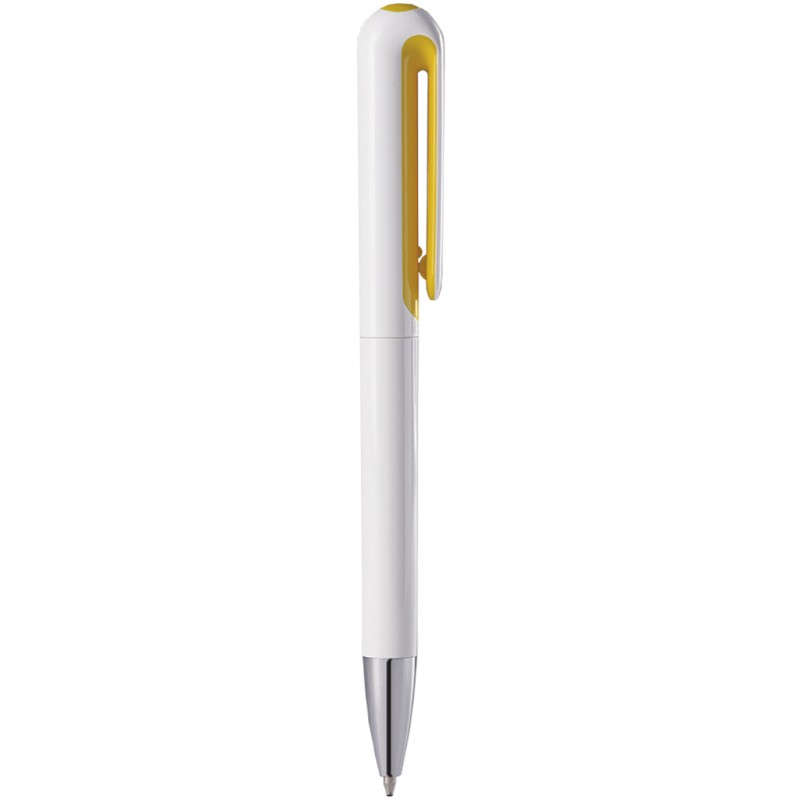 Penna a sfera in plastica gialla personalizzata B11235G