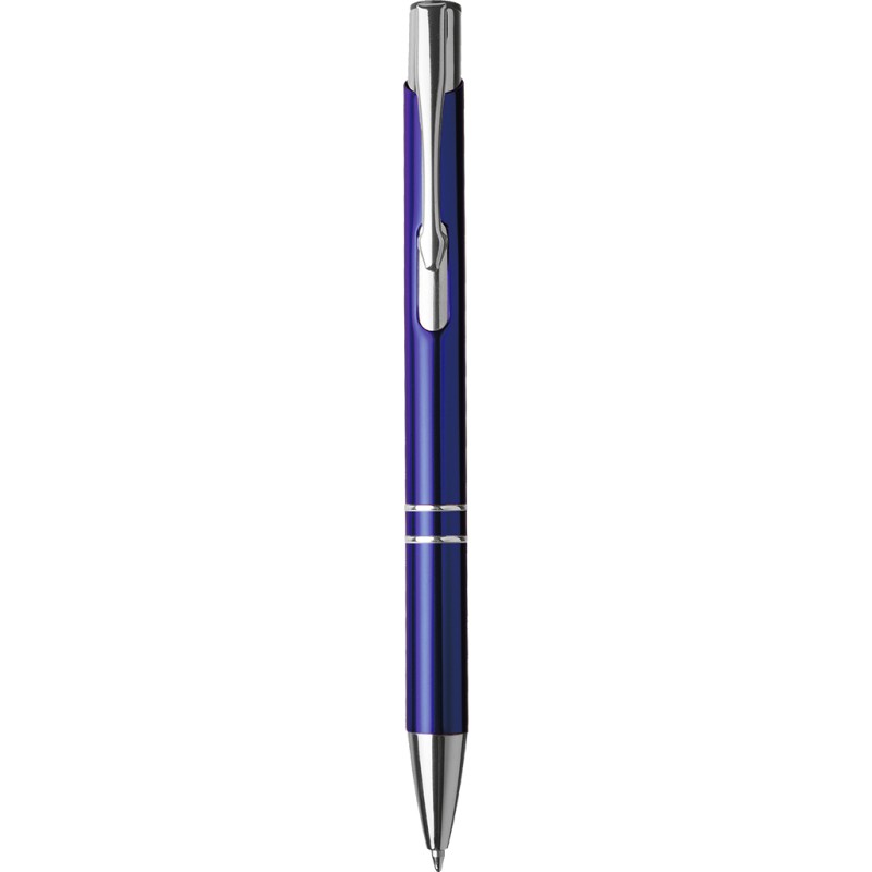 Penna a sfera in alluminio e metallo blu royal personalizzata B11239BL