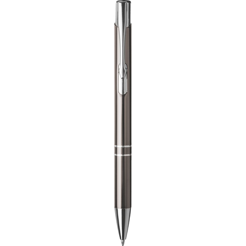 Penna a sfera in alluminio e metallo grigia personalizzata B11239GR