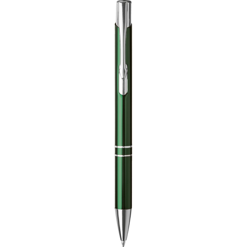 Penna a sfera in alluminio e metallo verde personalizzata B11239V