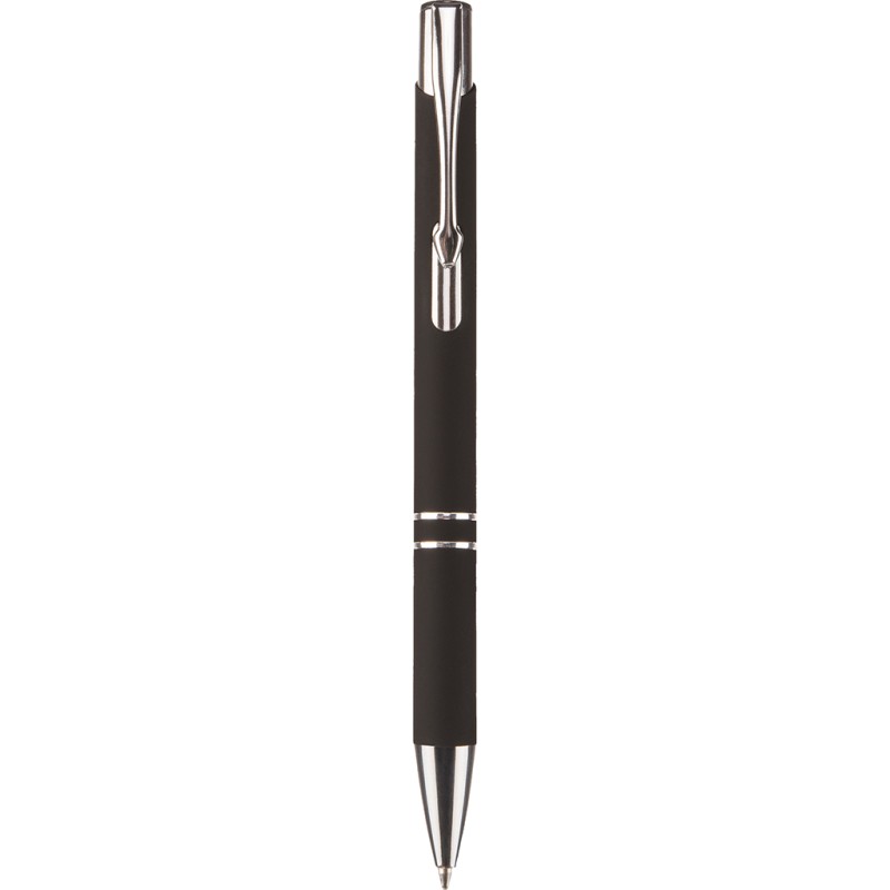 Penna a sfera in alluminio e metallo nera personalizzata B11240N Penna a sfera in alluminio e metallo nera personalizzata B11240N