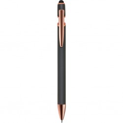 Penna a sfera con touch screen in alluminio e metallo grigia personalizzata B11244GR Penna a sfera con touch screen in alluminio e metallo grigia personalizzata B11244GR