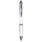 Penna a sfera in rpet e metallo bianca personalizzata B11255B