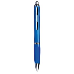 Penna a sfera in rpet e metallo blu royal personalizzata B11255BL