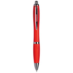 Penna a sfera in rpet e metallo rossa personalizzata B11255R