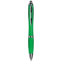 Penna a sfera in rpet e metallo verde personalizzata B11255V