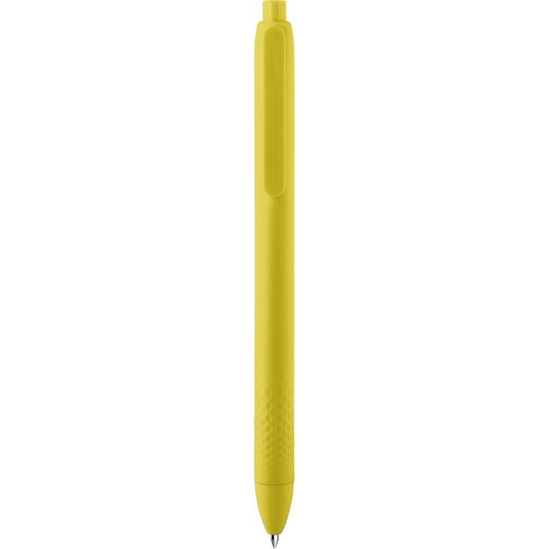 Penna a sfera biodegradabile e compostabile in pla gialla personalizzata B11263G