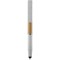 Penna a sfera con touch screen in bamboo bianca personalizzata B11267B