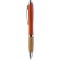 Penna a sfera in paglia di grano arancione personalizzata B11268A