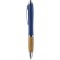 Penna a sfera in paglia di grano blu royal personalizzata B11268BL