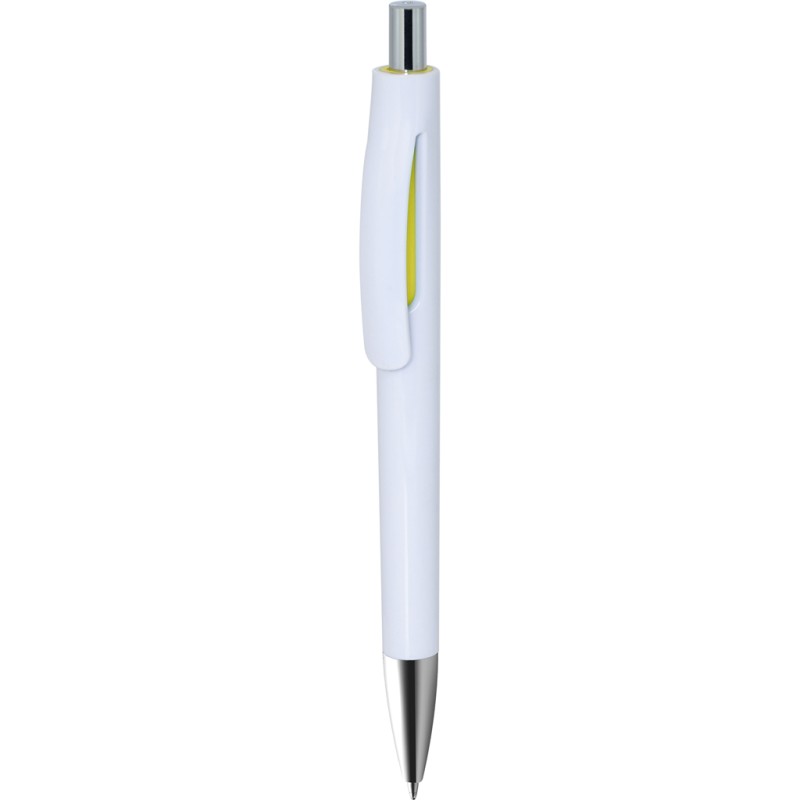 Penna a sfera in plastica gialla personalizzata B11270G