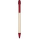 Penna a sfera in cartone riciclato del latte e pla rossa personalizzata B11271R