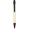 Penna a sfera in cartone riciclato del latte e pla nera personalizzata B11272N