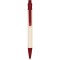 Penna a sfera in cartone riciclato del latte e pla rossa personalizzata B11272R