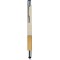 Penna a sfera con touch screen in paglia di grano beige personalizzata B11273BE