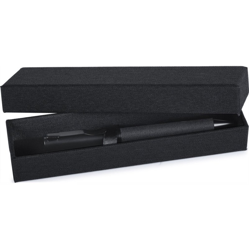 Penna a sfera in metallo con astuccio in rpet personalizzata B11277
