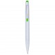 Penna a sfera cancellabile in plastica abs riciclata verde acido personalizzata B11283VA
