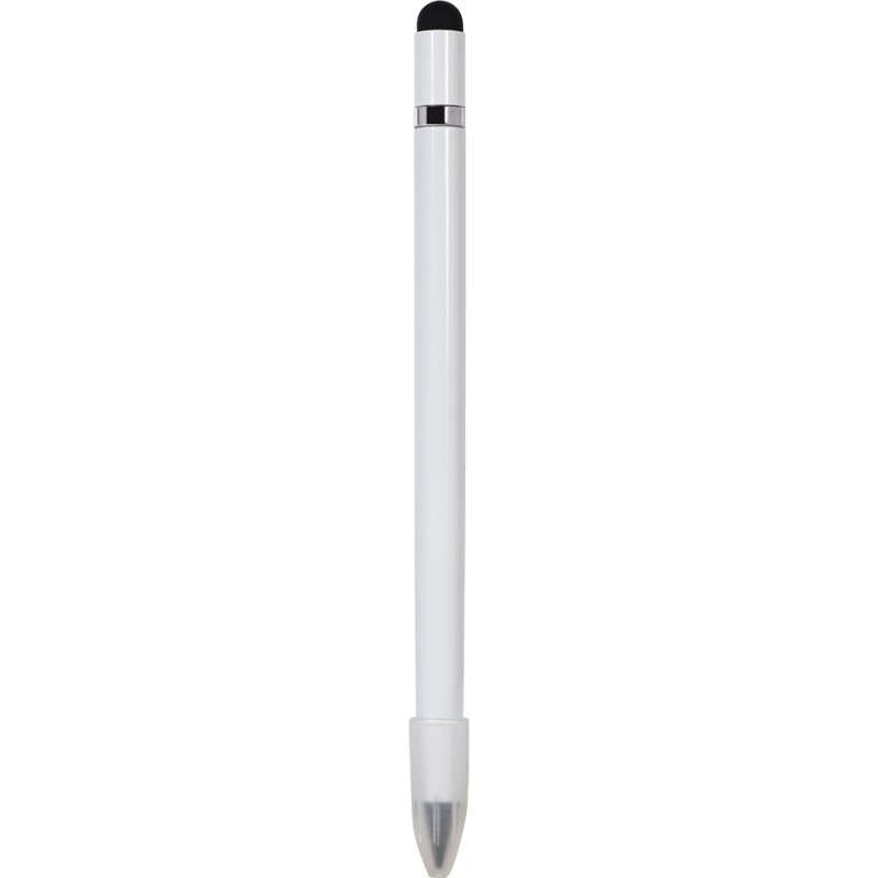 Matita in alluminio touch screen con grafite in metallo bianco personalizzato B11285B