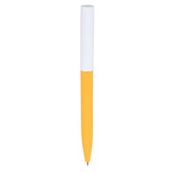 Penna a sfera in plastica abs riciclata gialla personalizzata B11289G
