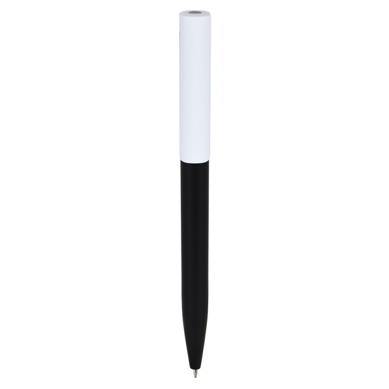 Penna a sfera in plastica abs riciclata nera personalizzata B11289N