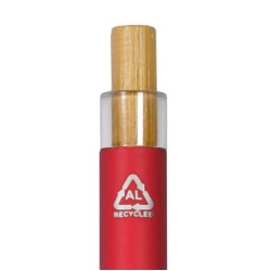 Penna a sfera soft touch in alluminio riciclato metallo bambù rossa personalizzata B11290R Penna a sfera soft touch in alluminio riciclato metallo bambù rossa personalizzata B11290R