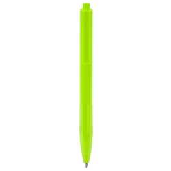 Penna a sfera in plastica riciclata verde acido personalizzata B11292VA