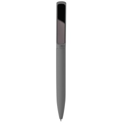 Penna a sfera in alluminio riciclato soft touch grigia personalizzata B11294GR