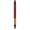 Penna a sfera con touch screen  in alluminio riciclato e sughero rossa personalizzata B11296R