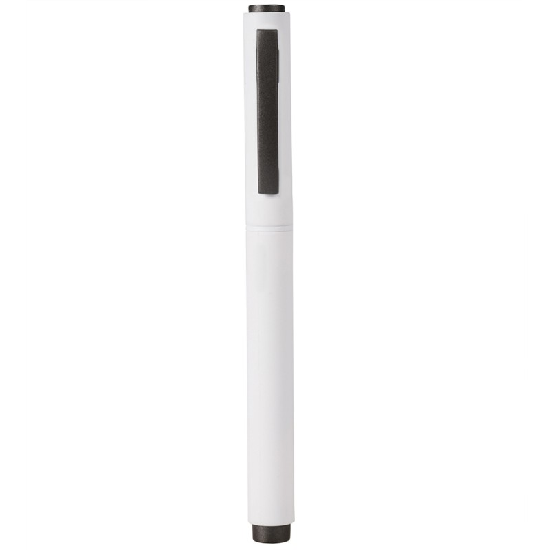 Penna con inchiostro gel in rpet e metallo bianca personalizzata B11298B