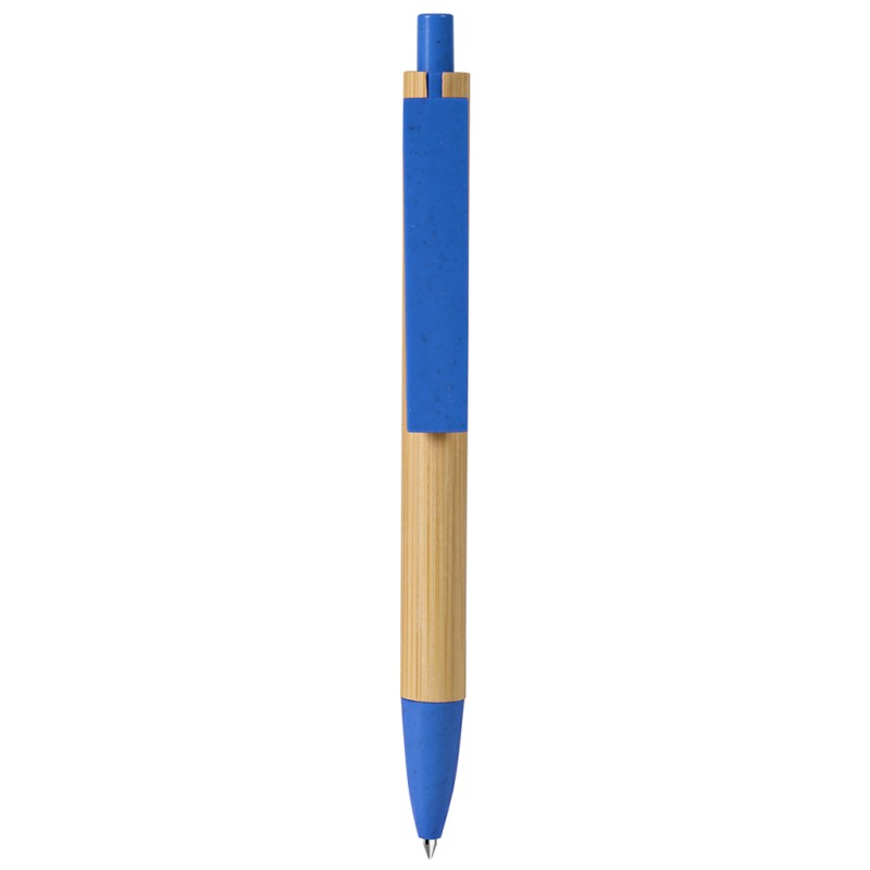 Penna a sfera con refill blu in bambù blu sky personalizzata B11302SK