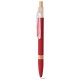 Penna a sfera con refill blu in alluminio riciclato soft touch e bambù rossa personalizzata B11303R Penna a sfera con refill blu in alluminio riciclato soft touch e bambù rossa personalizzata B11303R