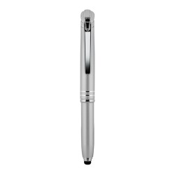 Penna a sfera touch screen e luce in alluminio e metallo grigia personalizzata B11306GR Penna a sfera touch screen e luce in alluminio e metallo grigia personalizzata B11306GR