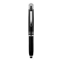 Penna a sfera touch screen e luce in alluminio e metallo nera personalizzata B11306N Penna a sfera touch screen e luce in alluminio e metallo nera personalizzata B11306N