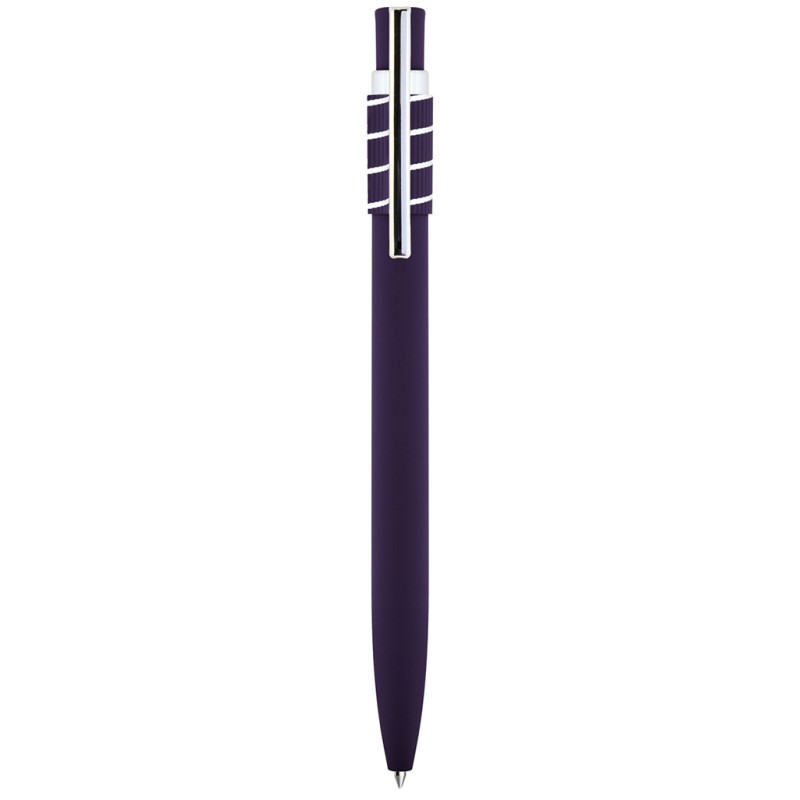 Penna a sfera in metallo ed alluminio con antistress fidget spinner blu navy personalizzata B11307NY