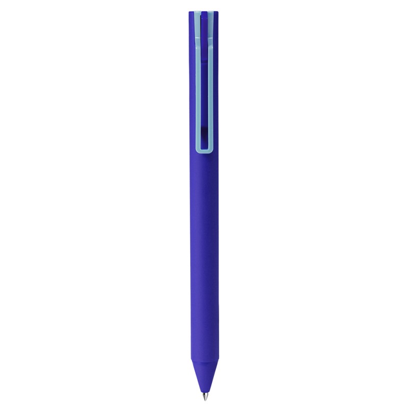 Penna a sfera in plastica soft touch blu royal personalizzata B11308BL