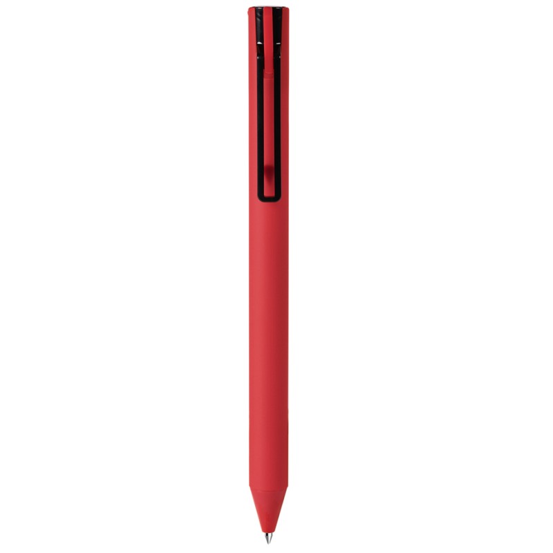 Penna a sfera in plastica soft touch rossa personalizzata B11308R