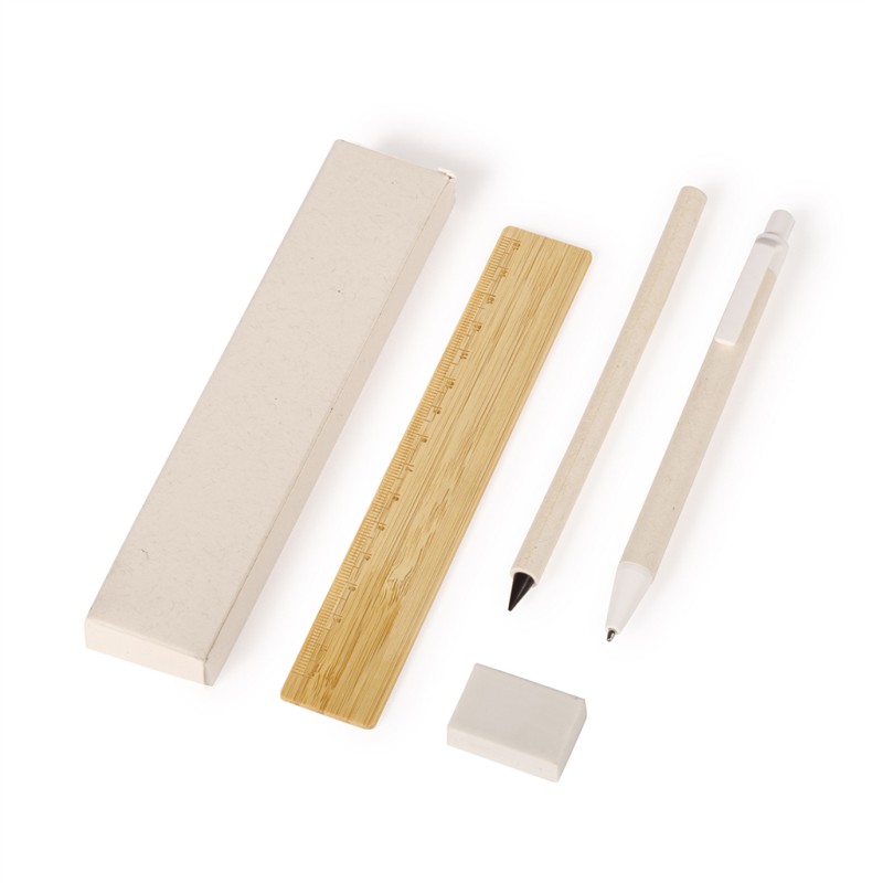 Set cancelleria in cartone del latte personalizzato B11838