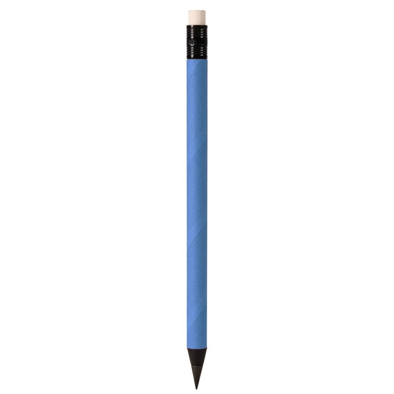Matita in cartone con gomma con grafite in metallo blu sky personalizzato B11248SK