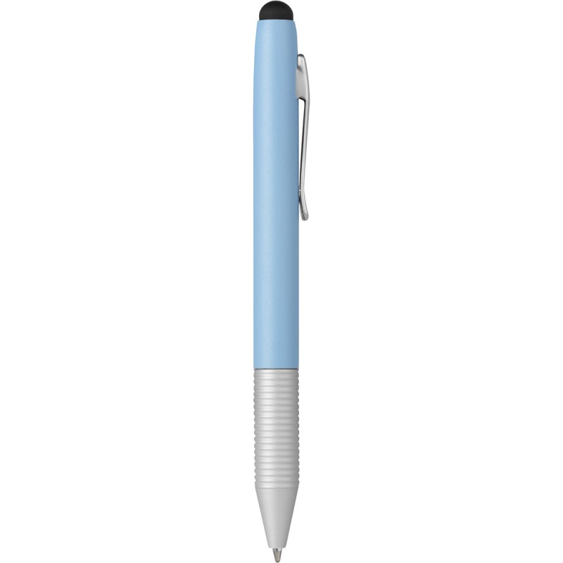 Mini penna a sfera con touch screen in metallo blu sky personalizzata B11161SK