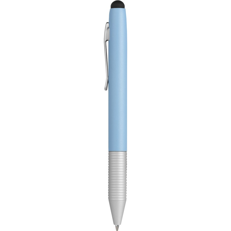 Mini penna a sfera con touch screen in metallo blu sky personalizzata B11161SK