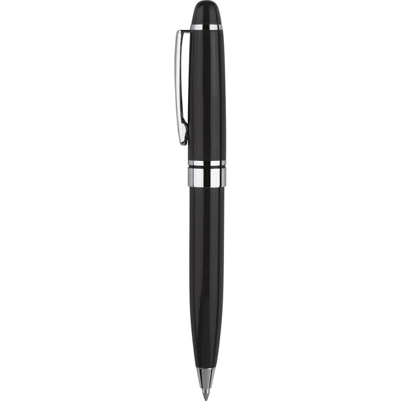 Mini penna a sfera in metallo nera personalizzata B11041N