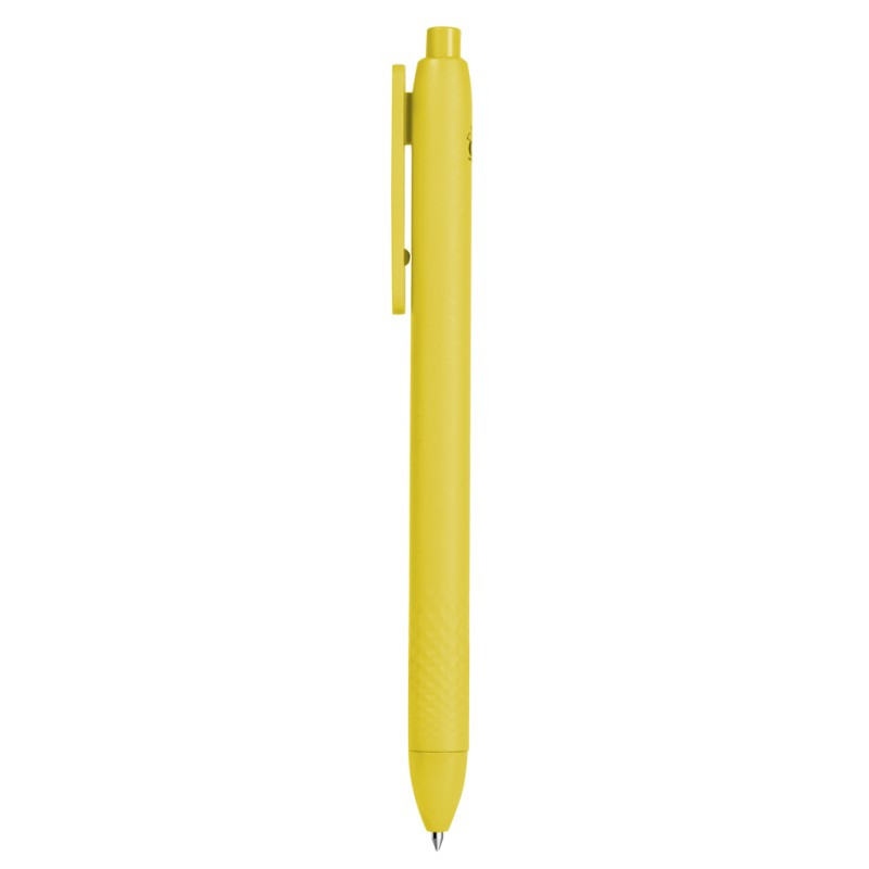 Penna a sfera biodegradabile e compostabile in pla gialla personalizzata B11263G