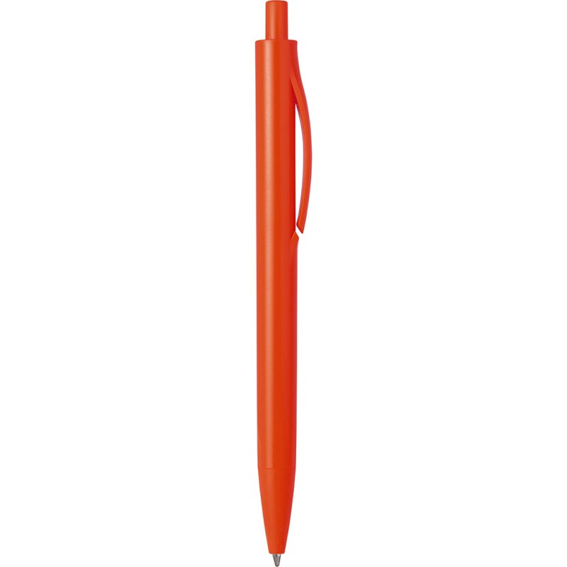 Penna a sfera colori  fluorescenti in plastica arancione personalizzata B11035A