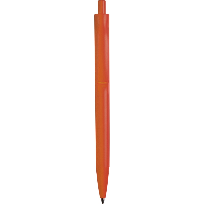 Penna a sfera colori  fluorescenti in plastica arancione personalizzata B11035A